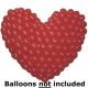Δίχτυ σχήμα καρδιάς για 400 μπαλόνια 5 ιντσών