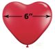Μπαλόνι 6'' καρδιά κόκκινη  συσκευασία 100 τεμάχια