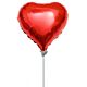 Μπαλόνι Καρδιά Κόκκινη 9'' Minishape - (Αυτόματη Βαλβίδα)