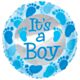 Balloon 18 inch it's a boy round shape with feet printed BF1