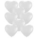 Μπαλόνια καρδιές latex λευκές 17 ιντσών 50 τεμάχια 