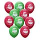Μπαλόνια 12 ιντσών Άγιος Βασίλης Καλά Χριστούγεννα 100 τεμάχια ND