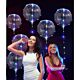 Balloon 24 inch transparent with leds white
