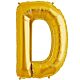 Μπαλόνια γράμματα 1 μέτρο χρυσό D