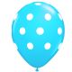 Μπαλόνια 12 ιντσών πουά γαλάζιο (100 τεμάχια)