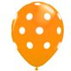 Μπαλόνια 12 ιντσών πουά πορτοκαλί (100 τεμάχια)