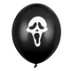 Μπαλόνια scream τρομακτικά μαύρα latex 12 ιντσών 50 τεμάχια