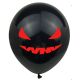 Μπαλόνια 12 ιντσών μαύρα Halloween Smile 15 τεμάχια 