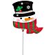 Μπαλόνι foil minisahape Anagram χιονάνθρωπος με κασκόλ και καπέλο μαύρο
