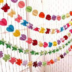 Garland 3d papaer hanging star shape