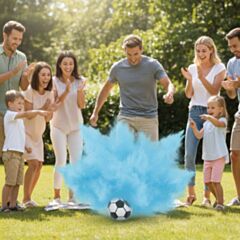 Μπάλα Ποδοσφαίρου Gender Reveal με Γαλάζια Πούδρα 