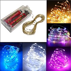 Led RGB πολύχρωμο φωτισμός με μπαταρίες - 3 μέτρα μήκος με 30 Led λαμπάκια