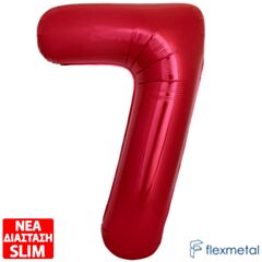 Μπαλόνι αριθμός Νο 7 Κόκκινο 86 cm για ήλιο (Συσκευασμένο)