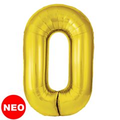 Μπαλόνι αριθμός Νο 0 Χρυσό 86 cm για ήλιο