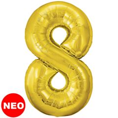 Μπαλόνι Αριθμός Νο 8 Χρυσό 86 cm Για Ήλιο