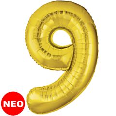 Μπαλόνι Αριθμός Νο 9 Χρυσό 86 cm Για Ήλιο