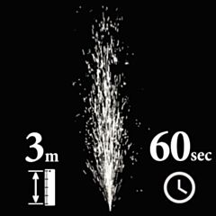 Stage fountain gold spark Tropic High quality 3 meters 60 sec  Balloon-fire-gr-Χονδρική