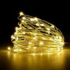Led Λευκό θερμός φωτισμός με μπαταρίες - 3 μέτρα μήκος με 30 Led λαμπάκια