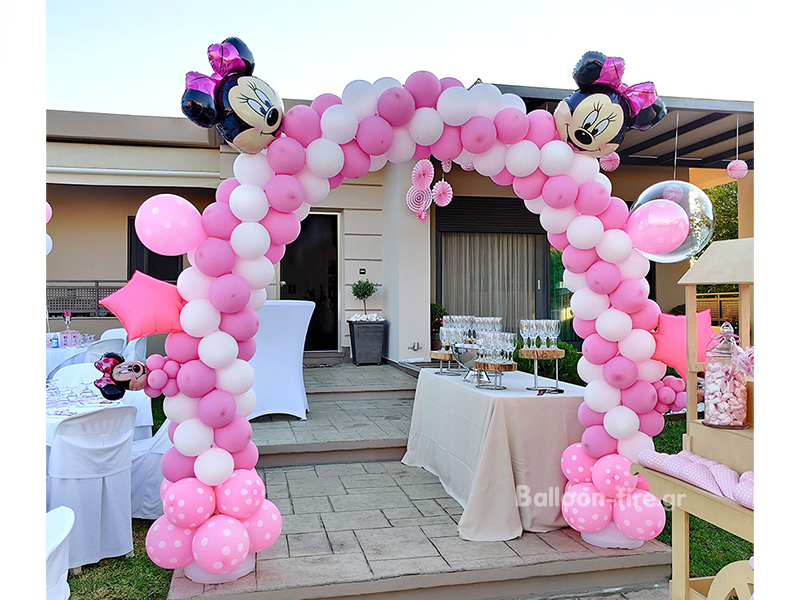 Αψίδα από μπαλόνια με θέμα την Minnie Mouse